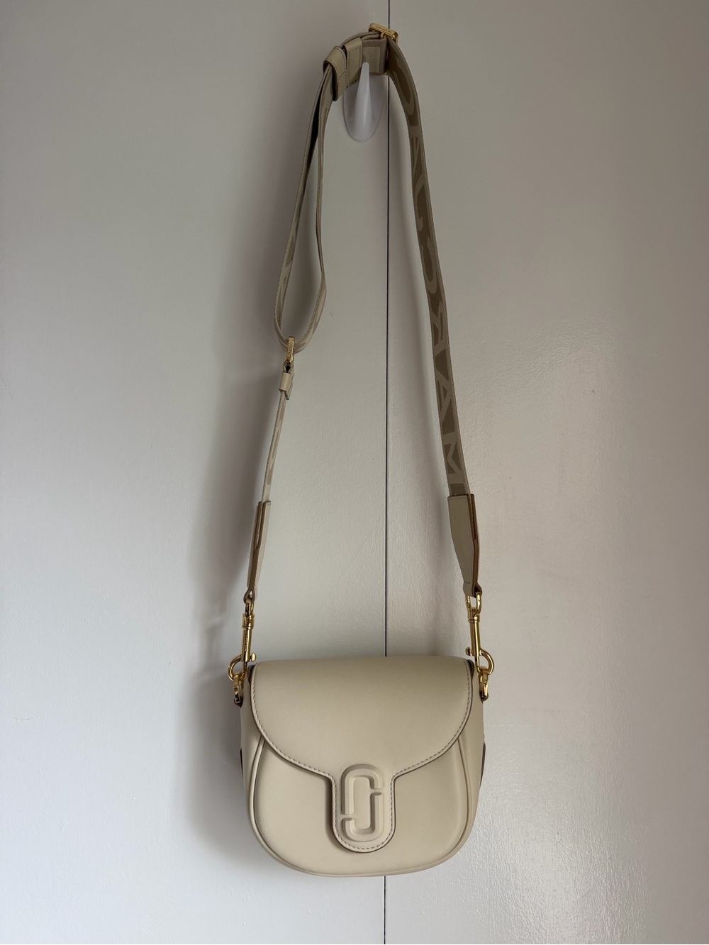 New Marc Jacobs The J Marc Small Saddle Bag Cloud white - Picture 10 of 15